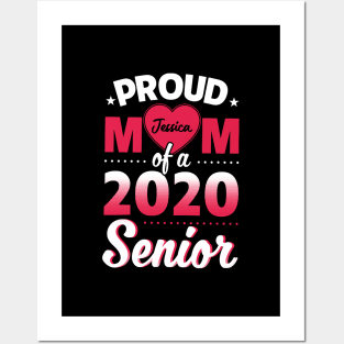 PROUD MOM OF A 2020 SENIOR T SHIRT Posters and Art